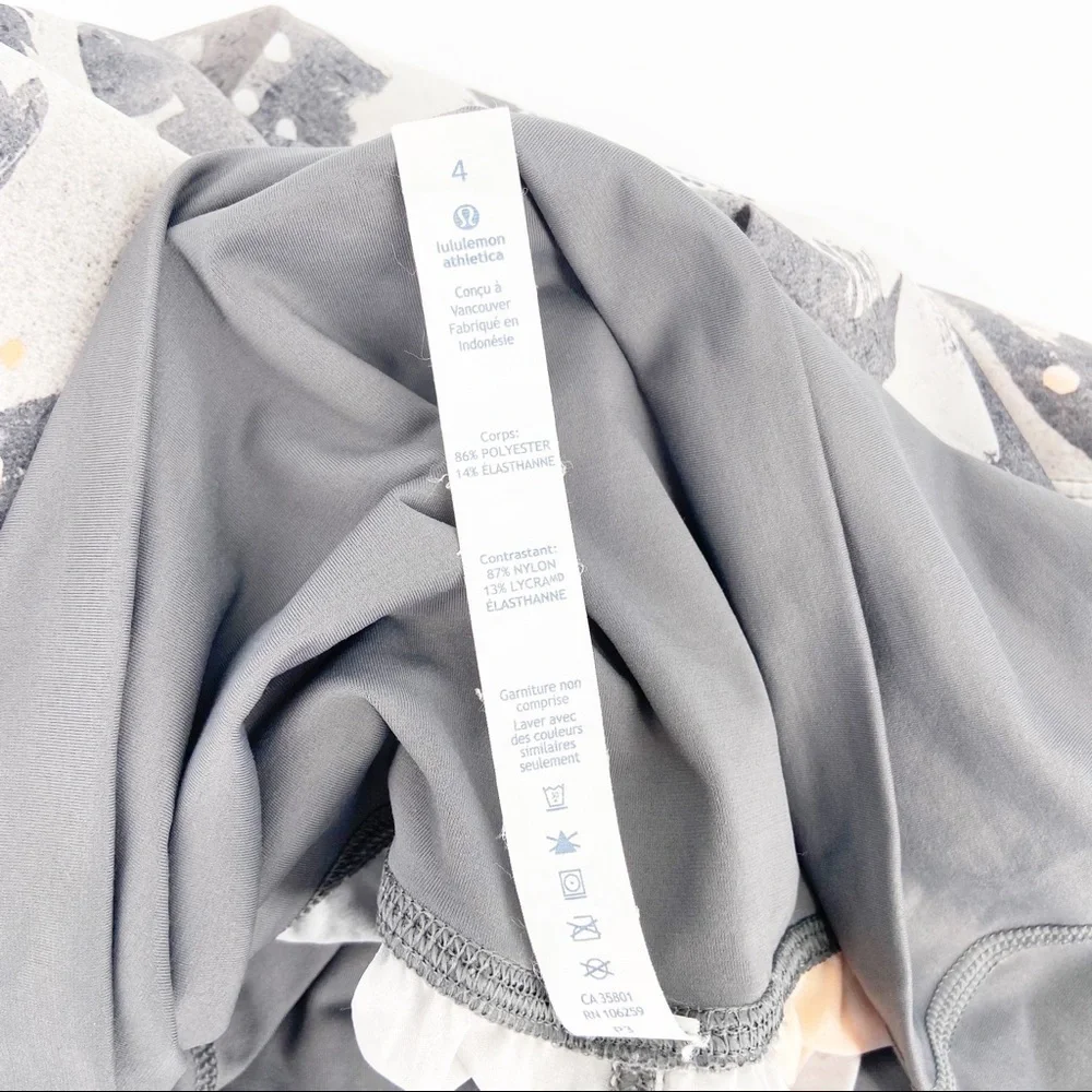 Lululemon Om Pant Mini Art Pop White Multi /Slate Size 4